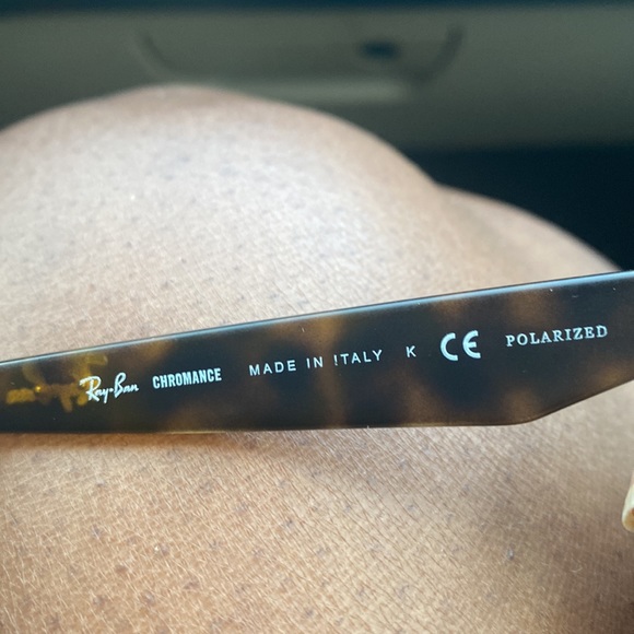 Ray-Ban Chromance Polorized Tortoise Size LG 55-18 - Picture 3 of 4